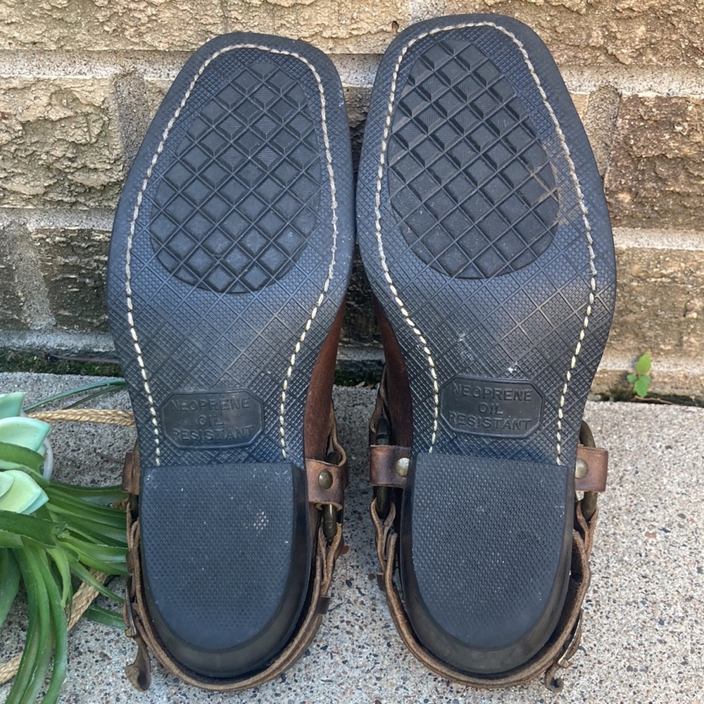 ☀️ Frye Harness Brown Leather Mules/ Clogs - Picture 14 of 16
